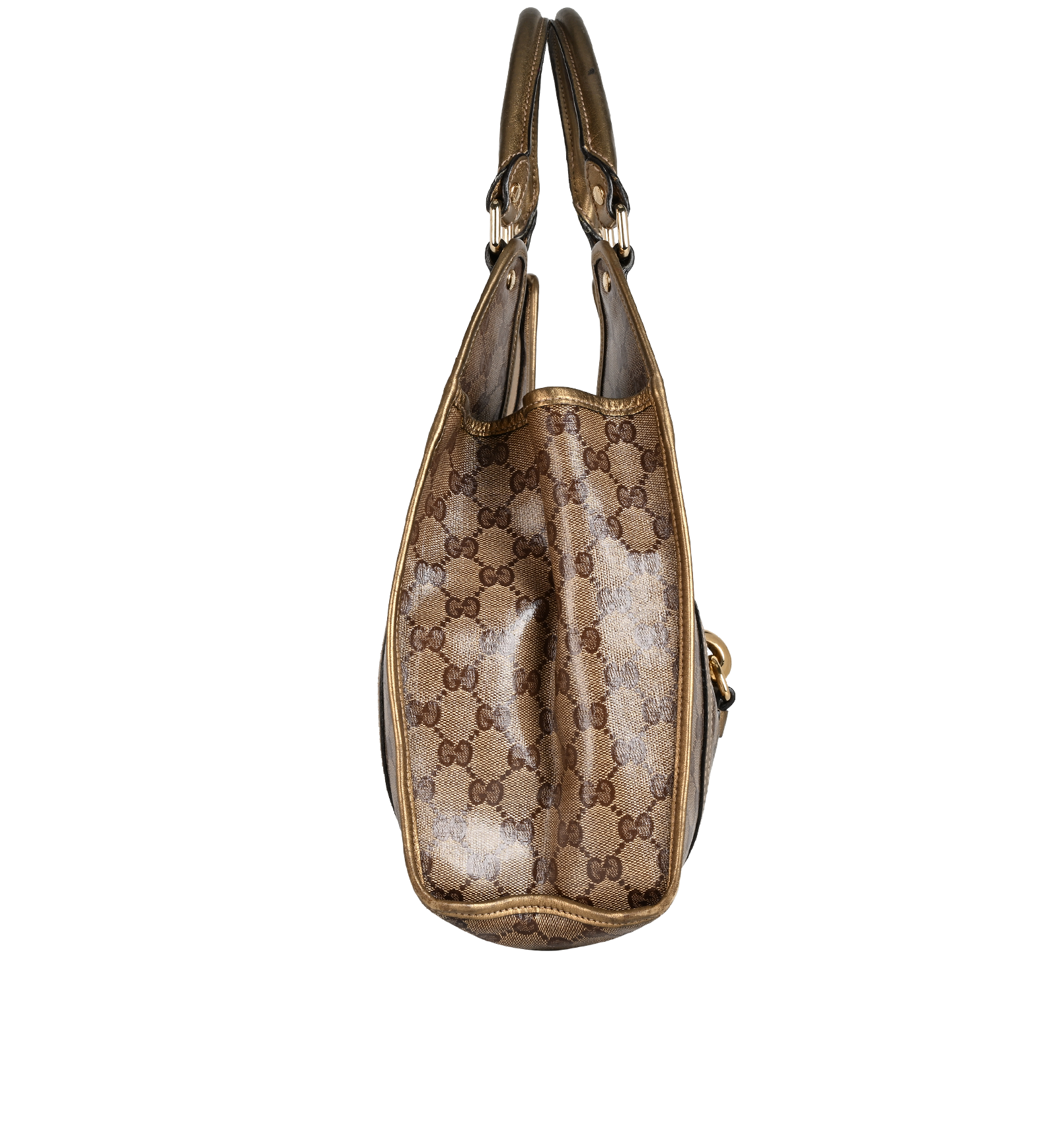 Abbey, &pound;260, Handbags, Gold, Canvas, Side view